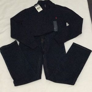 Polo by Ralph Lauren half zip shirt and jeans